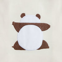 Panda! Go, Panda! Mini bolso bordado rosado