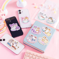Sticker mofusand y personajes de Sanrio: paseo