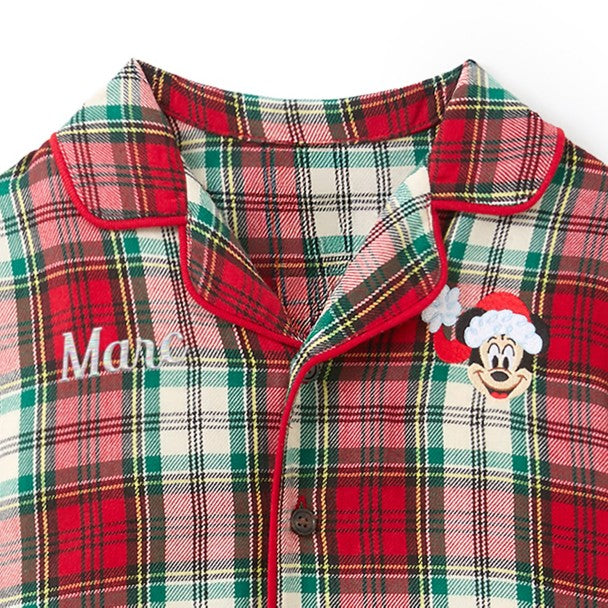 Pijama infantil personalizada a cuadros de Mickey Mouse
