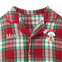 Pijama infantil personalizada a cuadros de Mickey Mouse