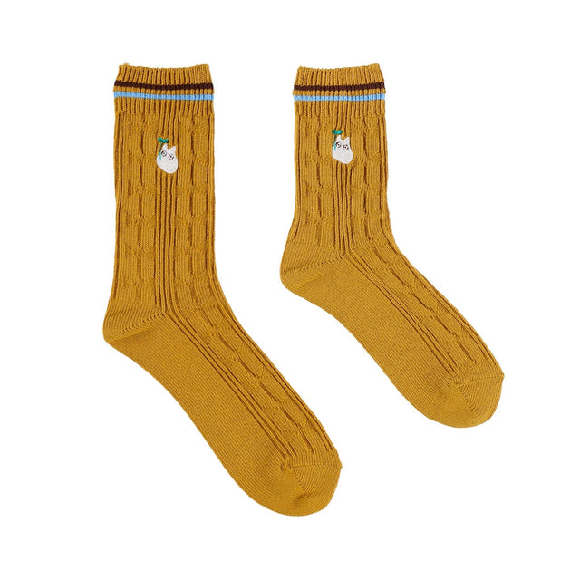 Calcetines My Neighbor Totoro con diseño trenzado