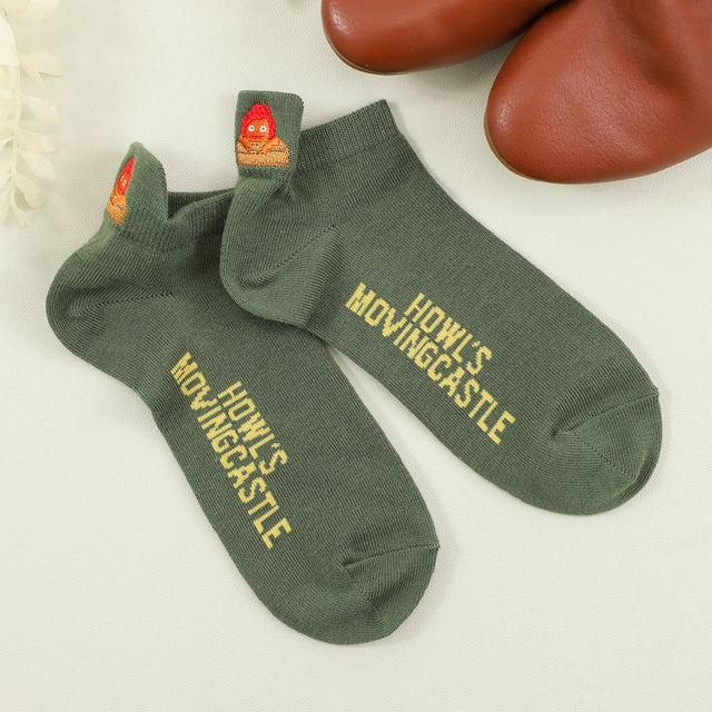 Calcetines Howl's Moving Castle con bordado (23-25 cm)