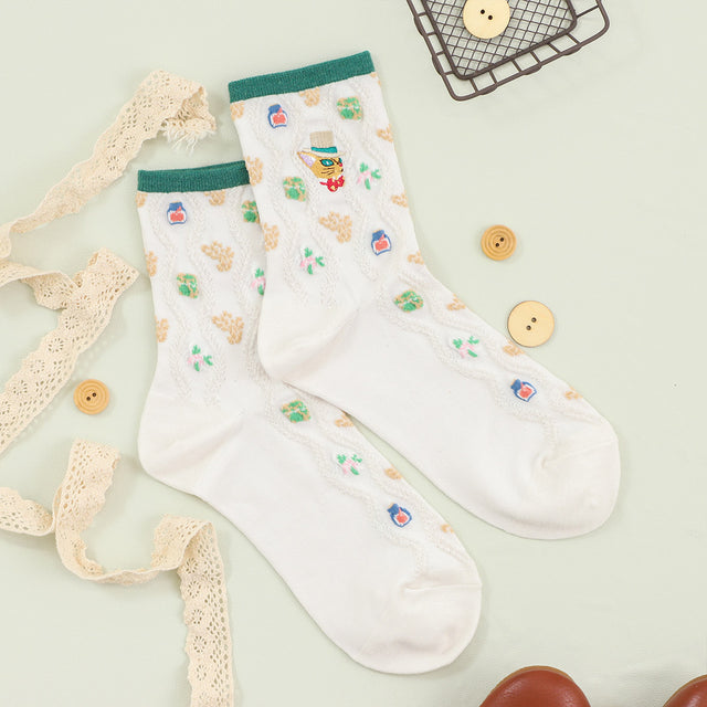 Calcetines bordados Whisper of the Heart 23-25 cm