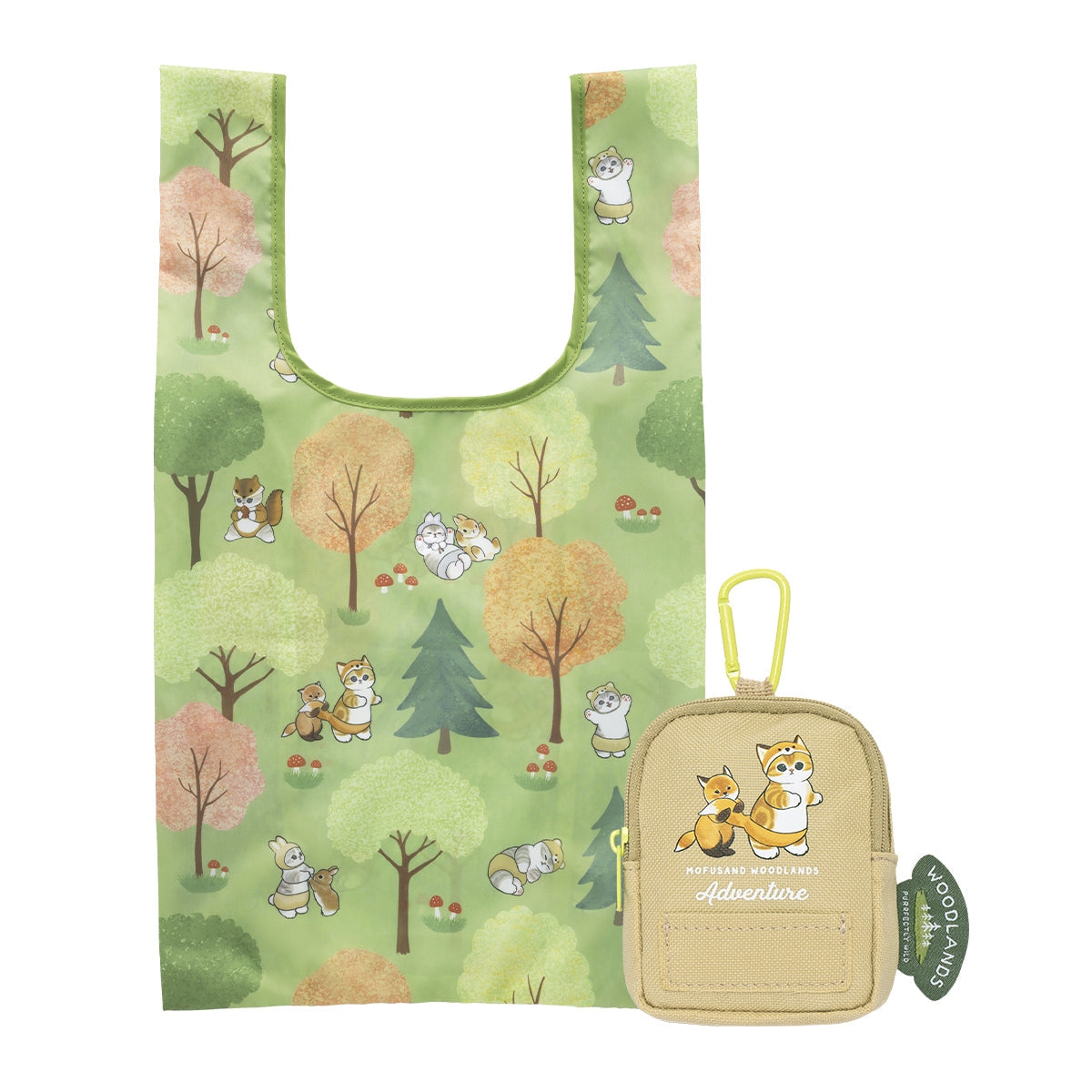 mofusand: Bolsa reutilizable en mini mochila, bosque