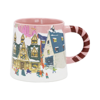 Taza navideña rosa de Diagon Alley