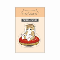 Clip acrílico mofusand con diseño de dona