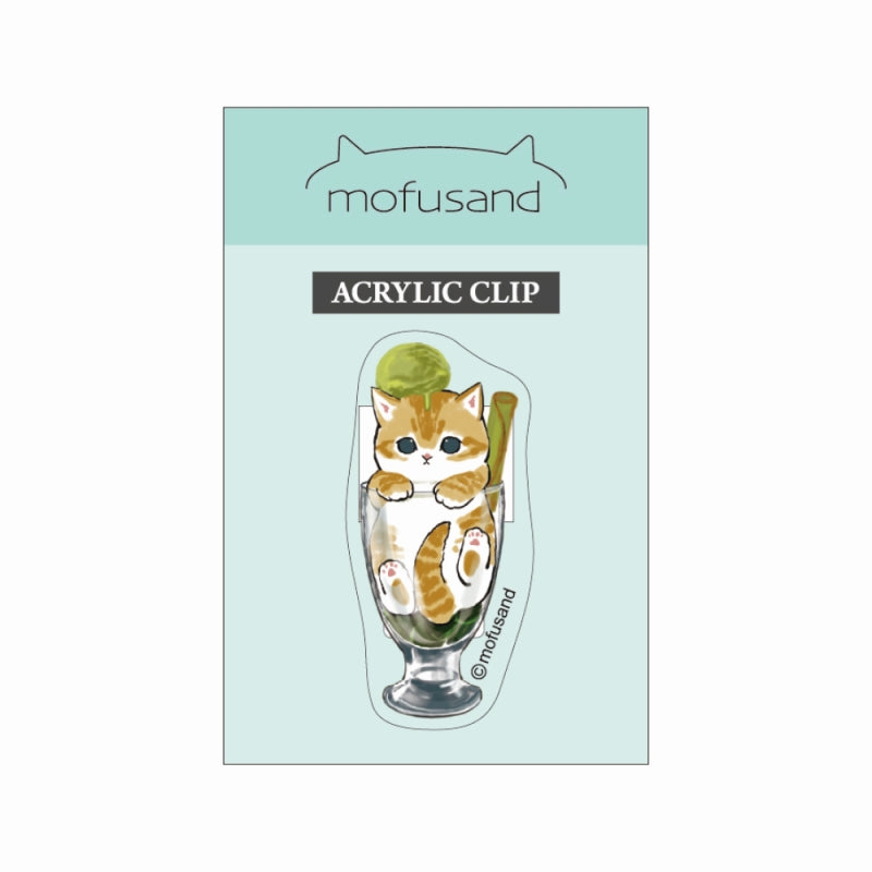 Clip acrílico Mofusand, parfait de matcha