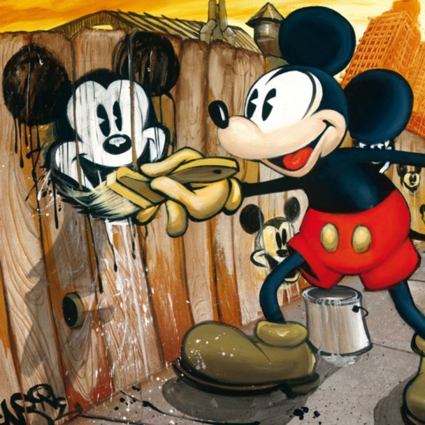Cuadro Giclée en lienzo «Mickey da Vinci»