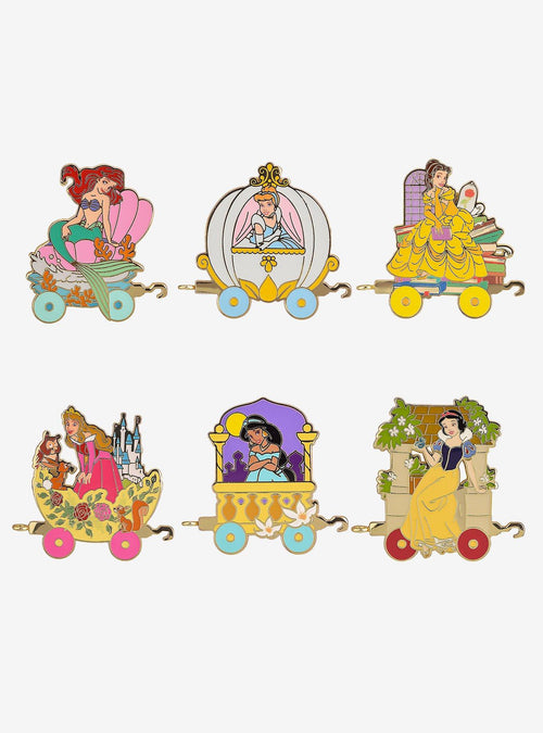 Pin esmaltado sorpresa Disney Princesses en vagón de tren