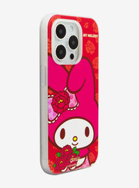 Funda MagSafe para iPhone 14 Pro My Melody y peonías