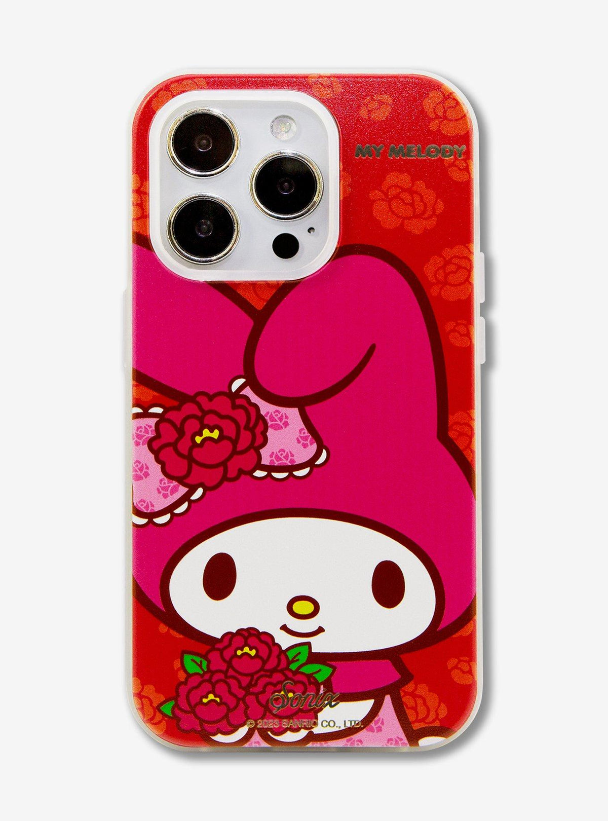 Funda MagSafe para iPhone 14 Pro My Melody y peonías