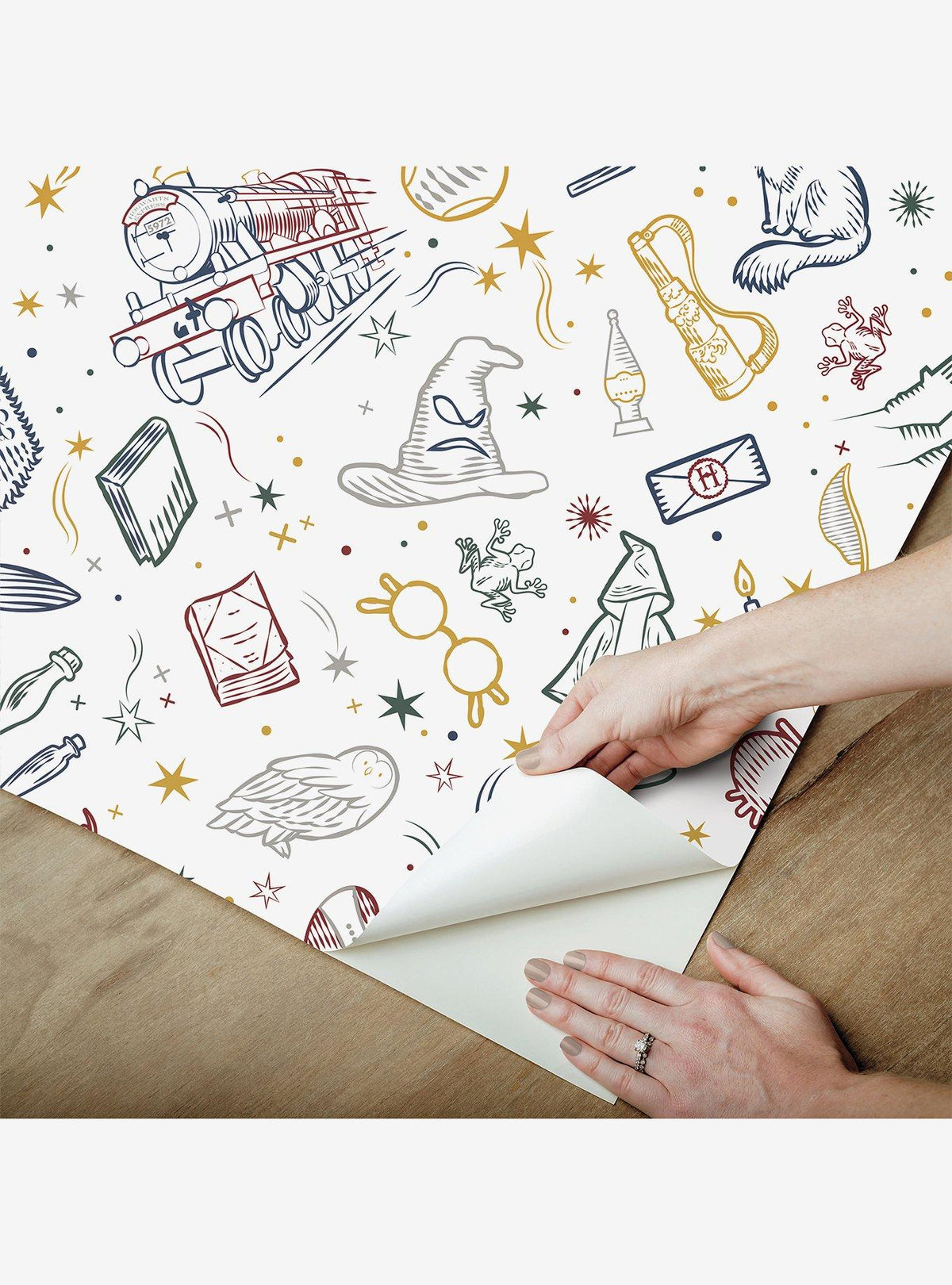 Papel mural autoadhesivo Harry Potter: íconos mágicos