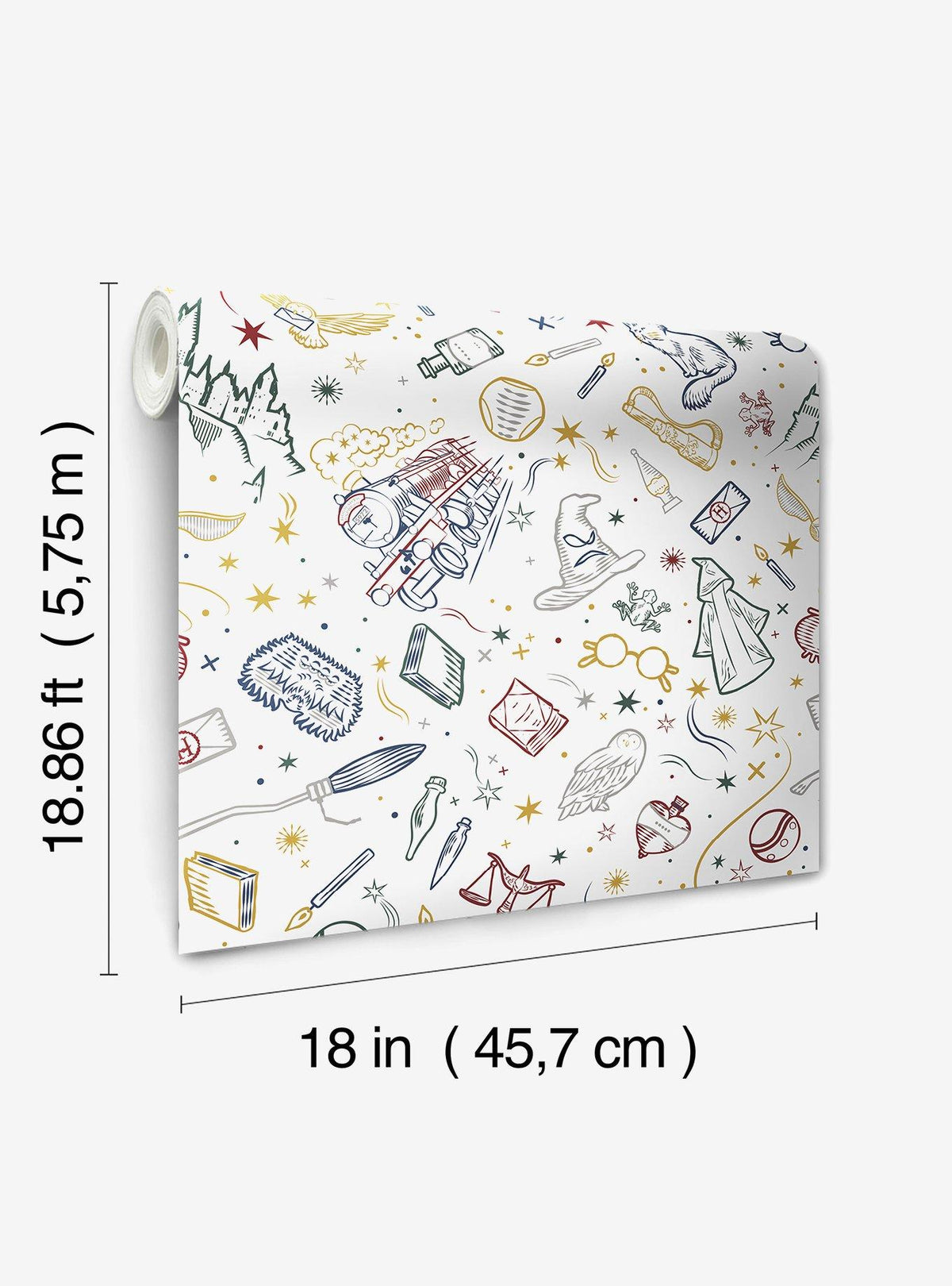 Papel mural autoadhesivo Harry Potter: íconos mágicos
