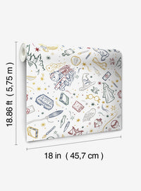 Papel mural autoadhesivo Harry Potter: íconos mágicos
