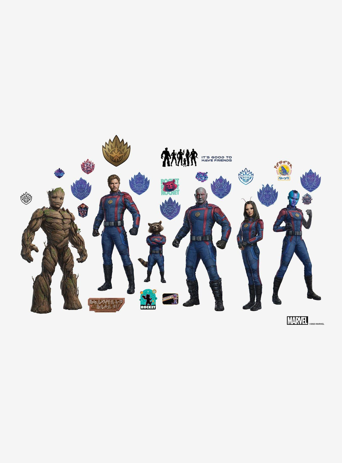 Stickers murales Marvel: Guardianes de la Galaxia Vol. 3
