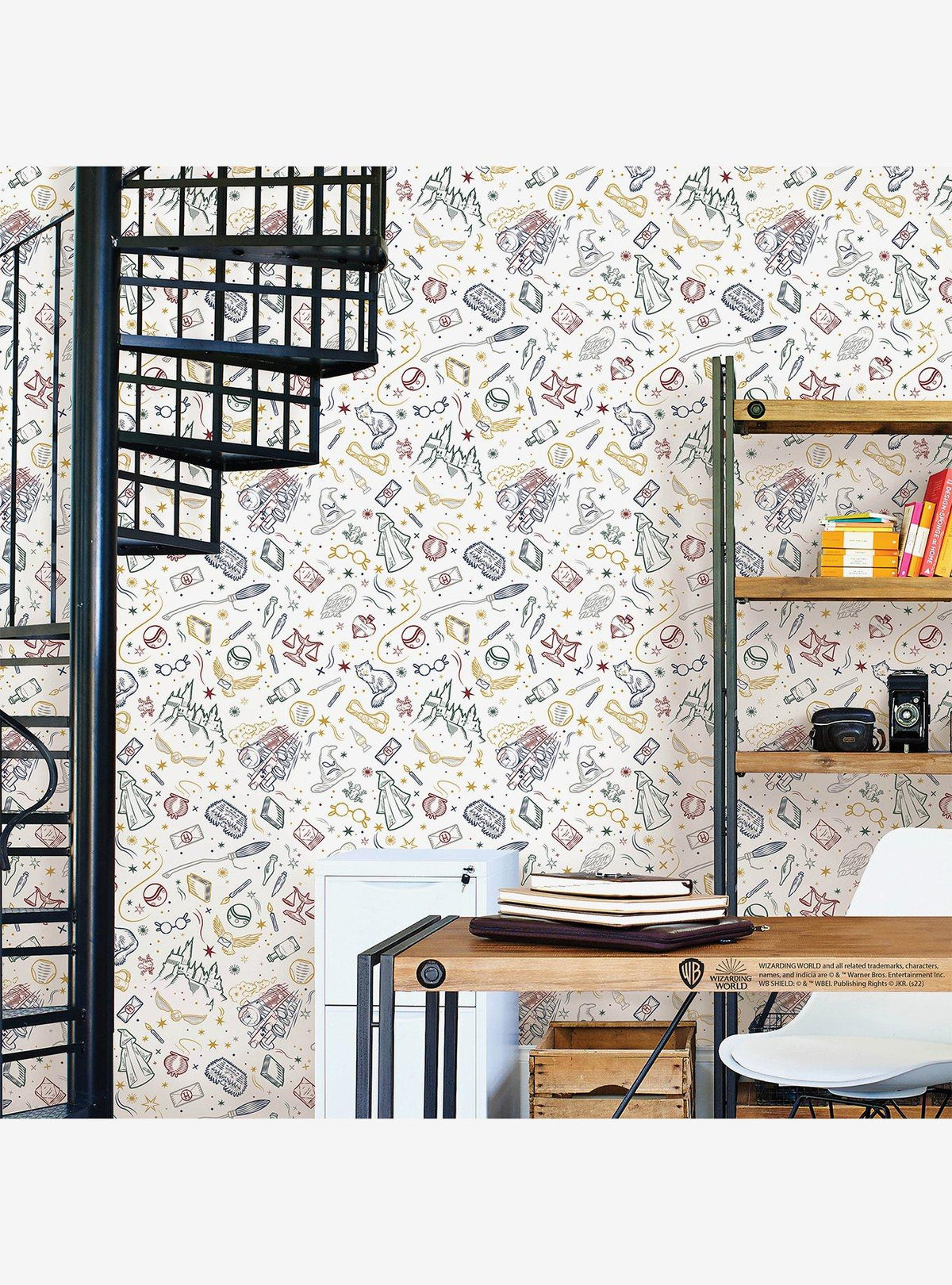 Papel mural autoadhesivo Harry Potter: íconos mágicos