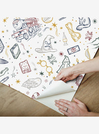 Papel mural autoadhesivo Harry Potter: íconos mágicos