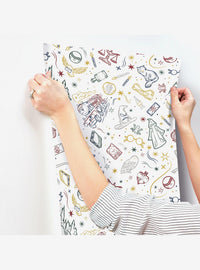 Papel mural autoadhesivo Harry Potter: íconos mágicos