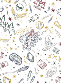 Papel mural autoadhesivo Harry Potter: íconos mágicos