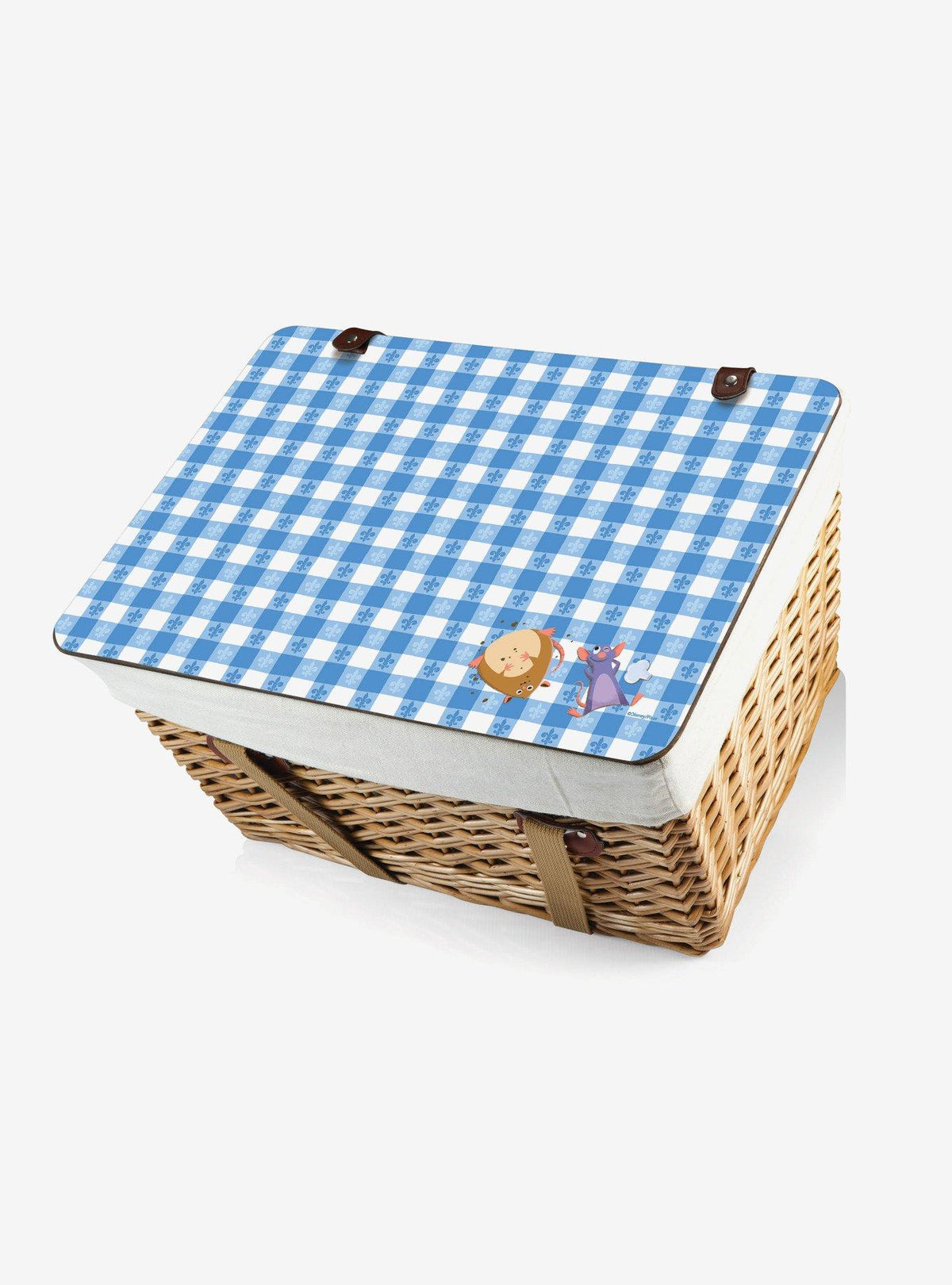 Canasta de picnic de mimbre Ratatouille con tapa