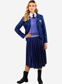 Disfraz adulto de uniforme de Wednesday en Nevermore