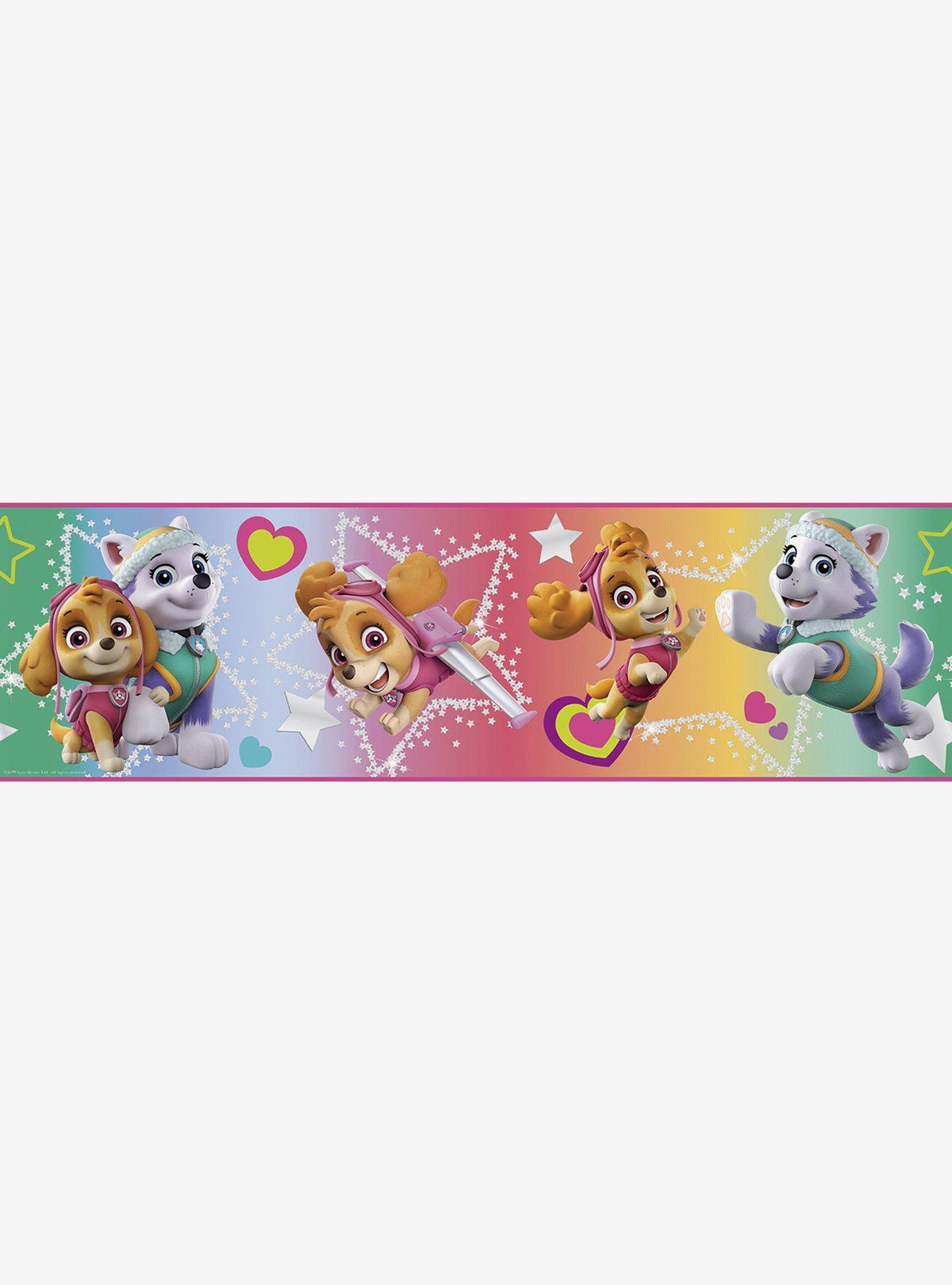 Cenefa adhesiva Paw Patrol: Skye y Everest