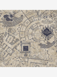 Papel mural autoadhesivo azul del Mapa del Merodeador