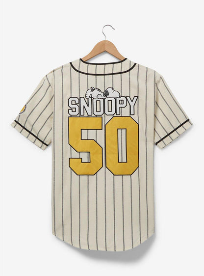 Camiseta de béisbol a rayas de Peanuts con Snoopy y Woodstock