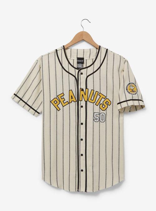 Camiseta de béisbol a rayas de Peanuts con Snoopy y Woodstock