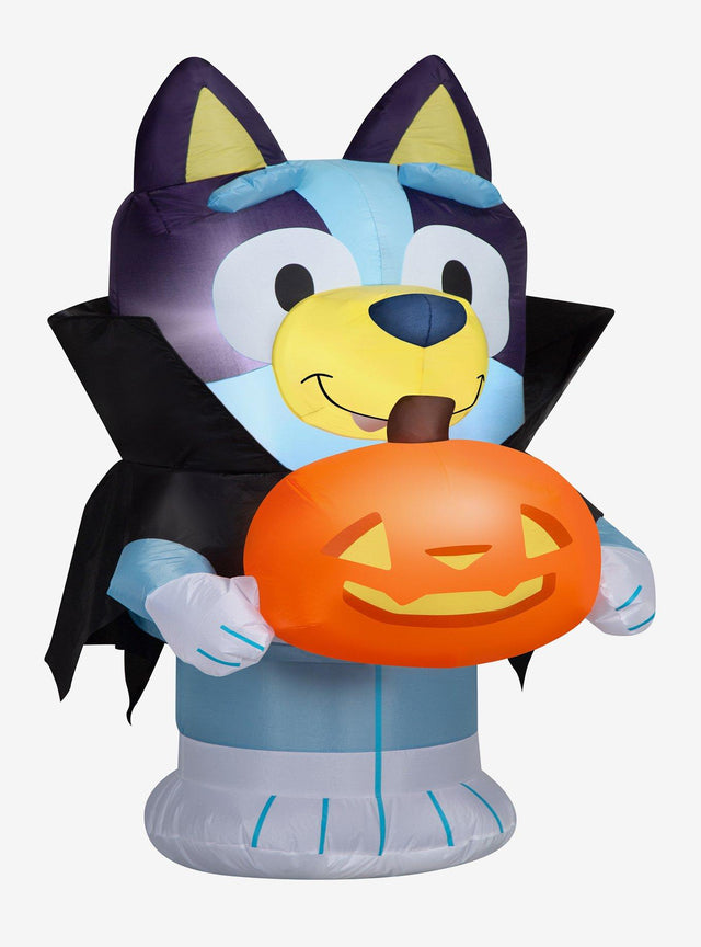 Bluey inflable con disfraz de vampiro