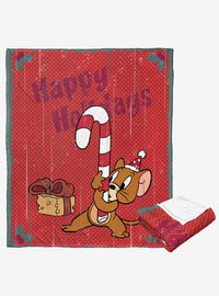 Manta Tom and Jerry Happy Holidays de tacto sedoso