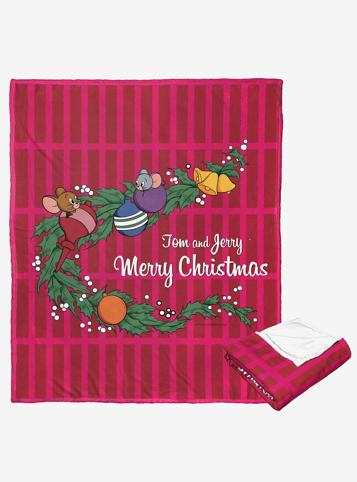 Manta de tacto sedoso Tom y Jerry Merry Christmas