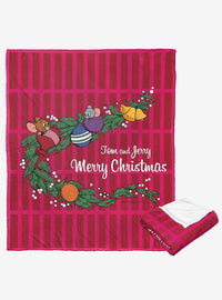 Manta de tacto sedoso Tom y Jerry Merry Christmas