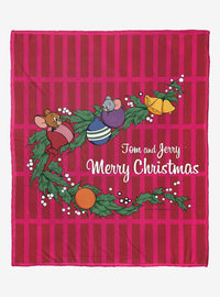 Manta de tacto sedoso Tom y Jerry Merry Christmas