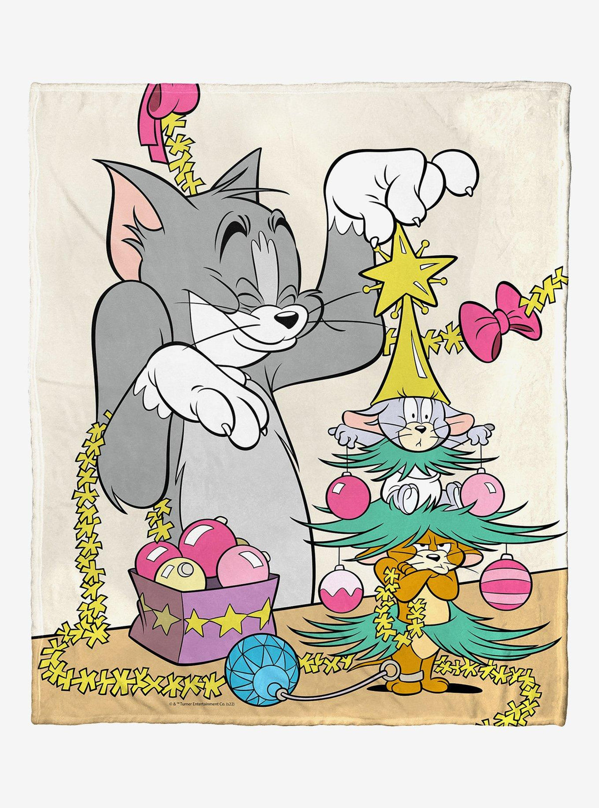 Manta de tacto sedoso Tom and Jerry: Árbol de ratones