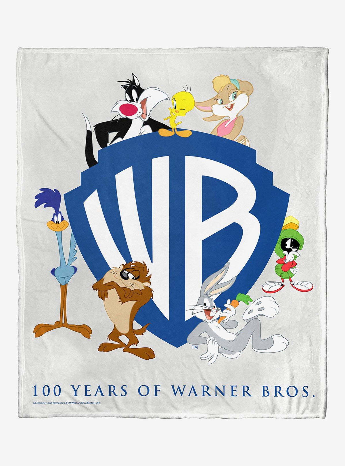 Manta Looney Tunes 100 años, suave al tacto