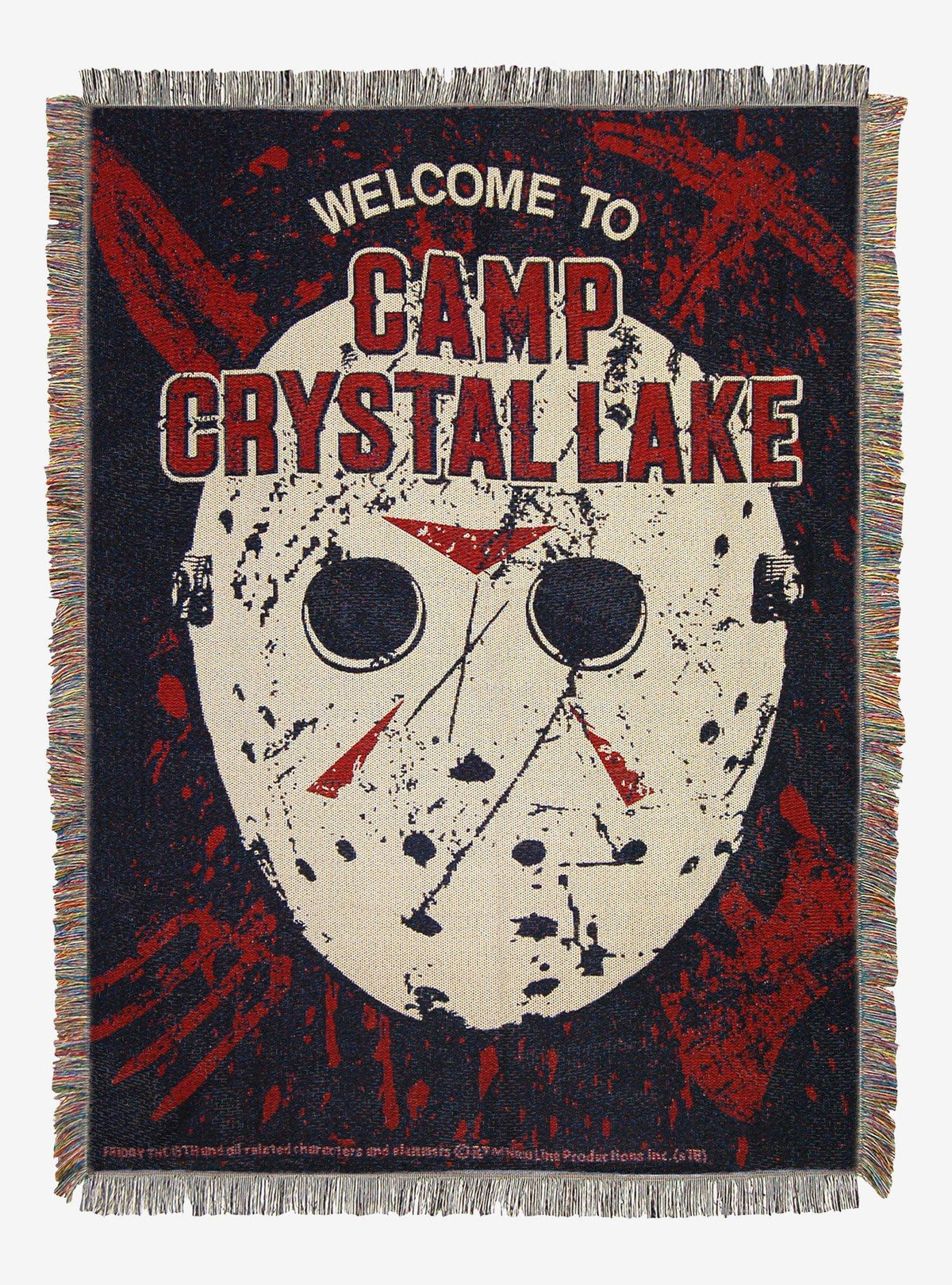Manta tapiz tejido Friday the 13th: Bienvenidos
