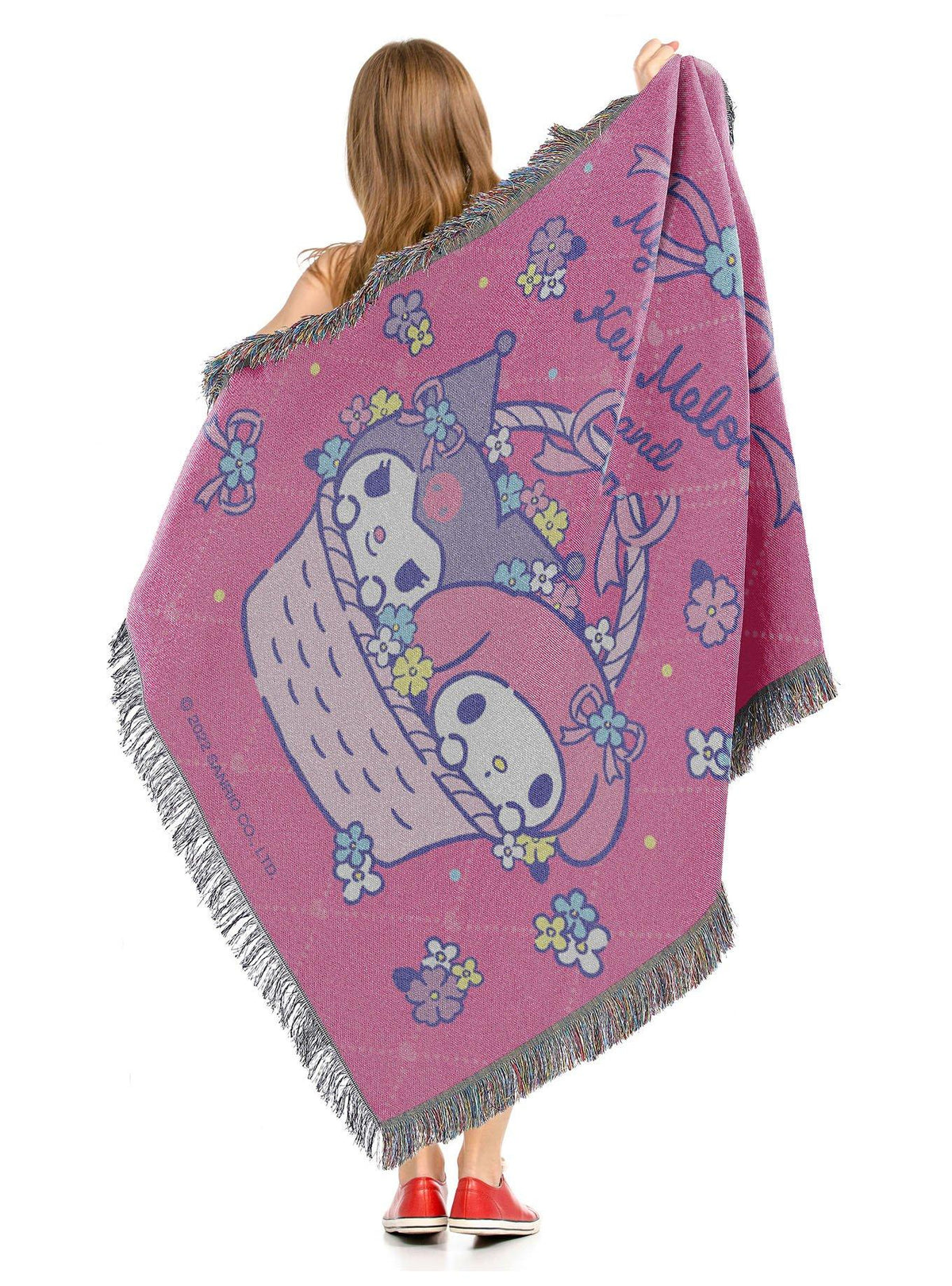 Manta tapiz tejido My Melody Canasta de flores