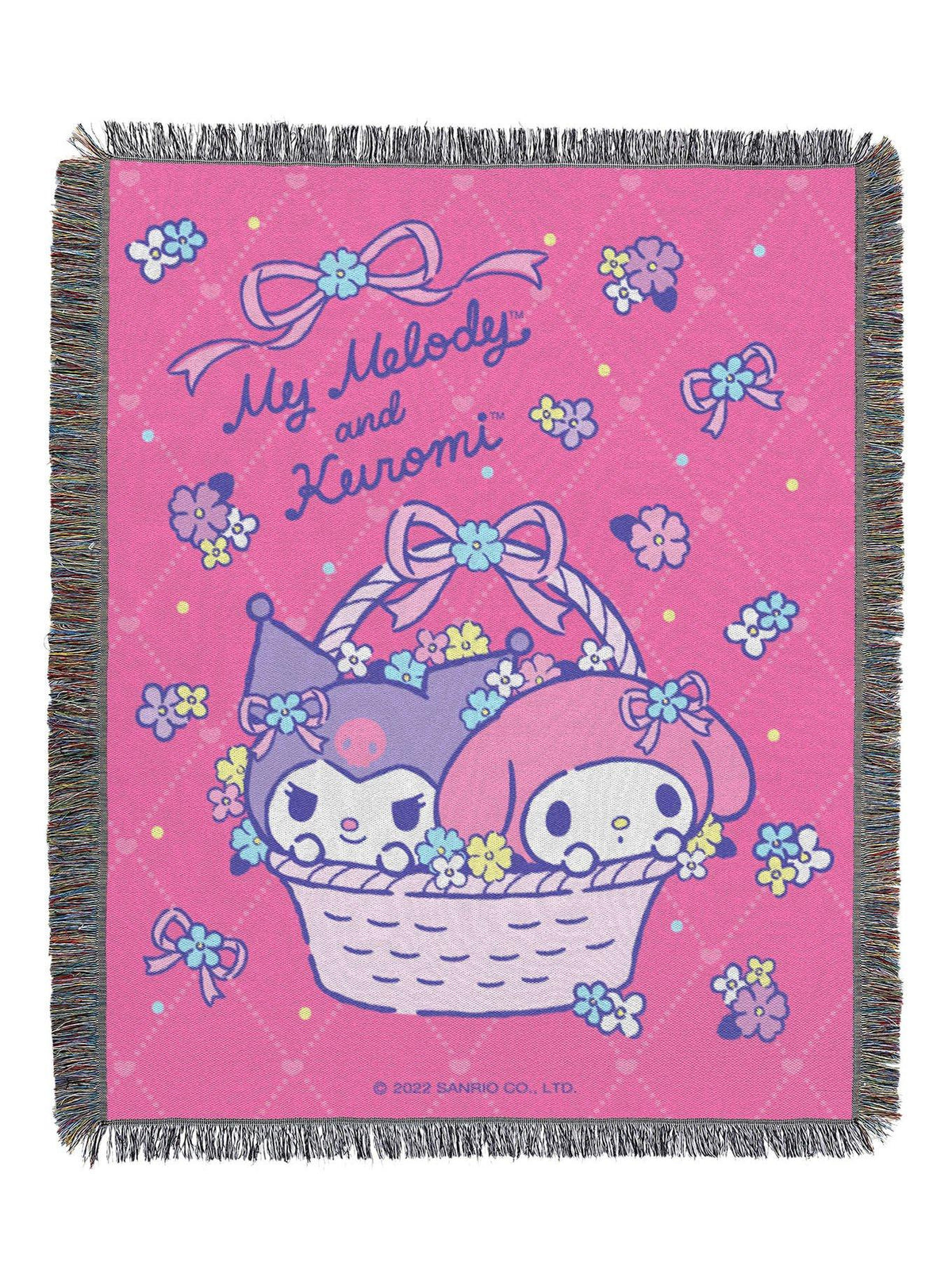 Manta tapiz tejido My Melody Canasta de flores