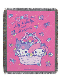 Manta tapiz tejido My Melody Canasta de flores