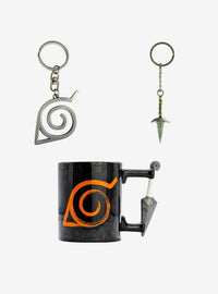 Naruto Shippuden: set de llaveros y taza Kunai