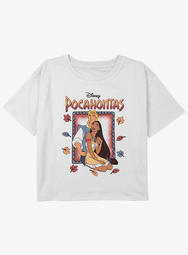 Polera corta juvenil Disney Pocahontas y John Smith