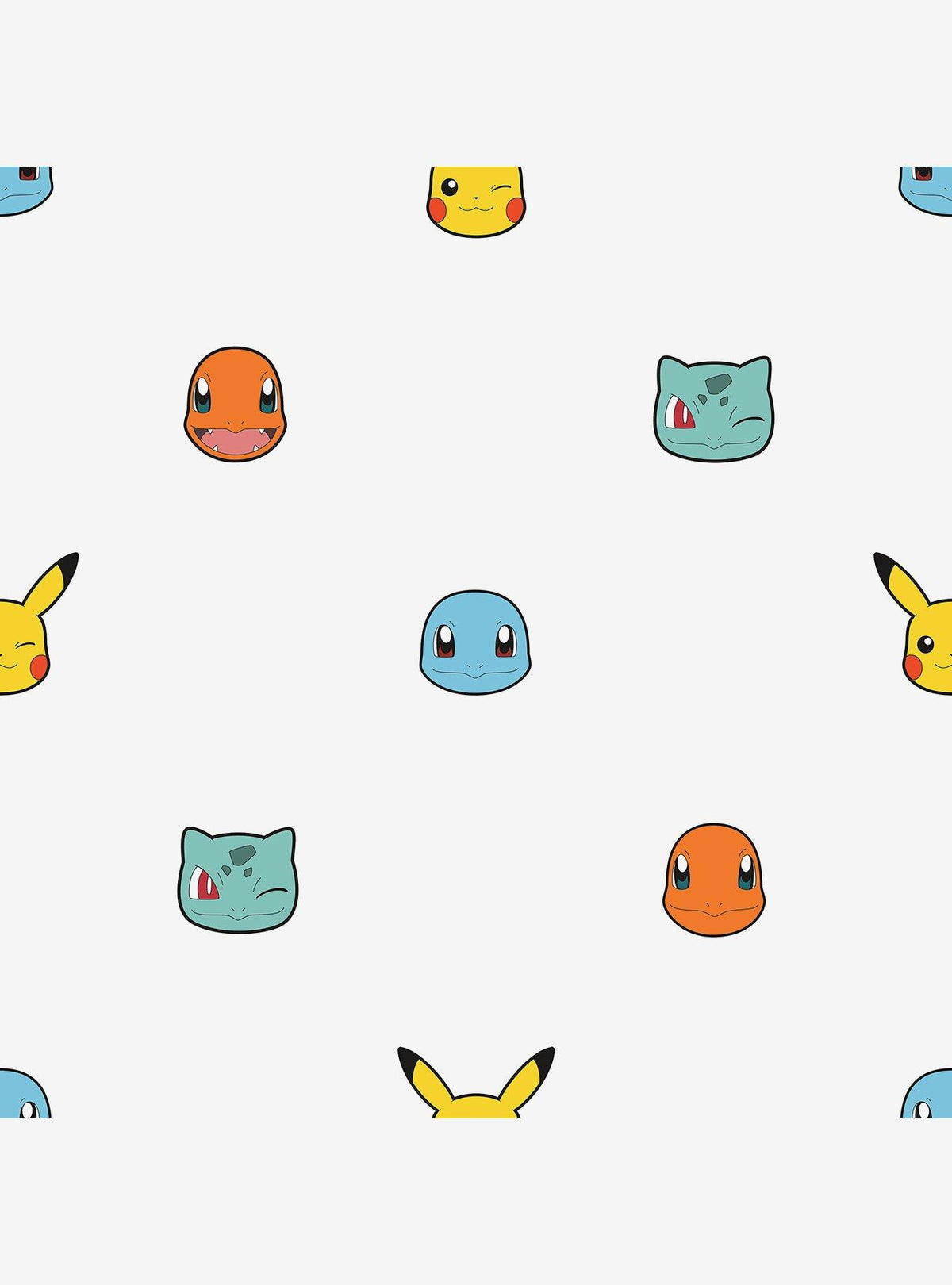 Papel mural autoadhesivo Pokémon con caras de personajes