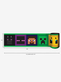 Borde adhesivo para muro Minecraft: caras icónicas