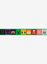 Borde adhesivo para muro Minecraft: caras icónicas