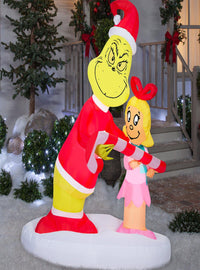 Inflable navideño del Grinch con Cindy-Lou Who
