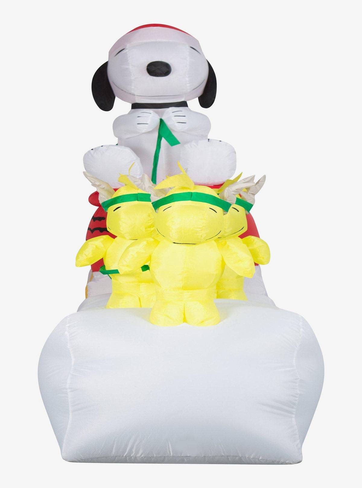 Inflable navideño de Snoopy en trineo