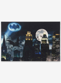 Cuadro de lienzo Batman: Batiseñal sobre Gotham City