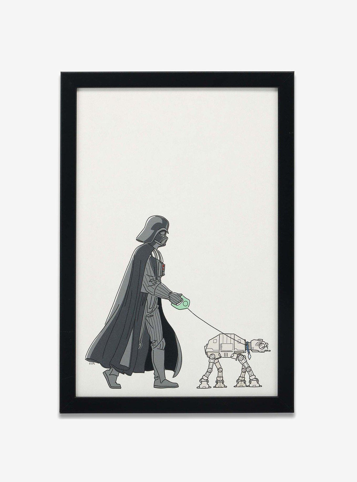 Cuadro de madera Star Wars: Darth Vader y AT-AT