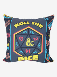 Cojín Dungeons & Dragons con diseño de dados